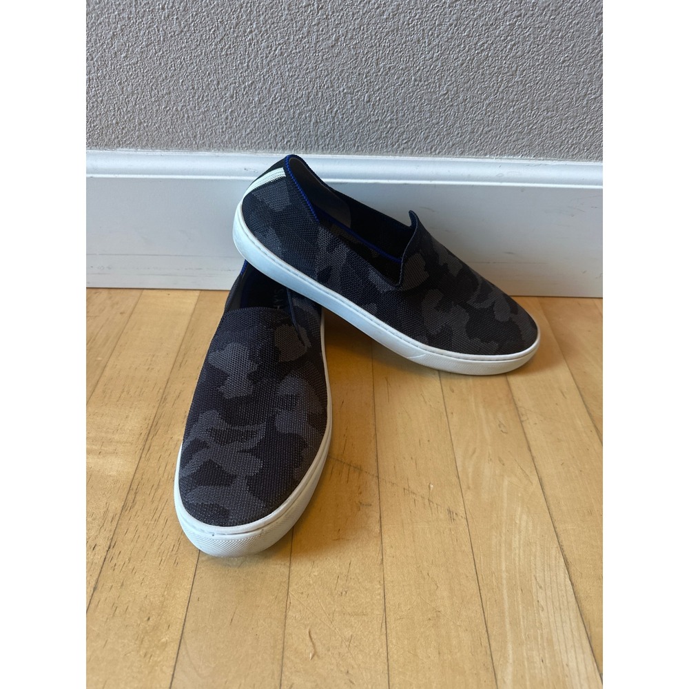 Rothys The Sneaker Grey Camo Slip On Knit Shoes Womens Size 10